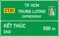 453a: Distance indication to the end of expressway