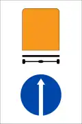 R.310b: Vehicles carrying dangerous load can only go straight