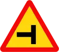 W.205c: Side road junction on the left