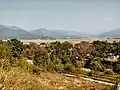 View of Palpa Madifaat ( rice field) & Damkada City during summer time