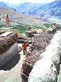 View down Spiti Valley from roof of Dhankar Gompa