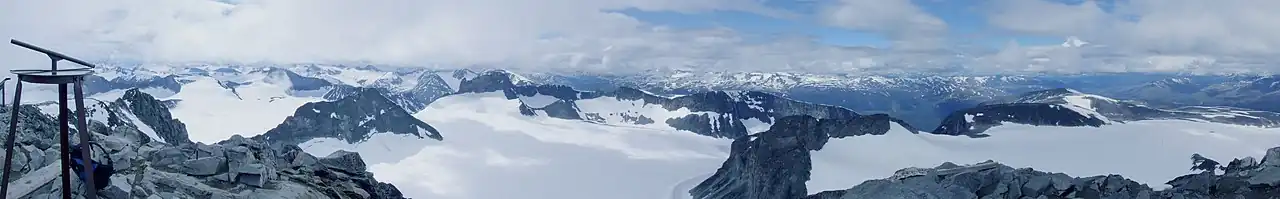View from the top to west