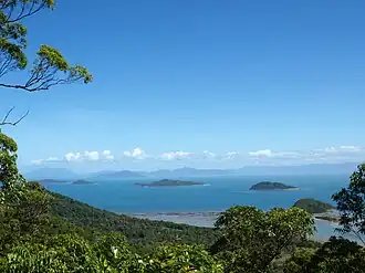 Looking from Mount Kootaloo on Dunk Island across to some of the other islands in Dunk, 2009