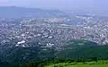Overlooking Yahatahigashi Ward from the top of Mount Sarakura.