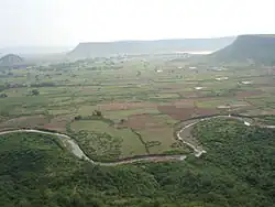 A winding river, seen from above