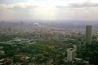 View of the British Museum and the River Thames from the Post Office Tower, 1966
