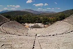 Image 31The ancient theatre of Epidaurus continues to be used for staging ancient Greek plays. (from Culture of Greece)
