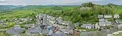 A general view of Apchon, seen from the château