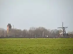 The church and windmill of Garnwerd