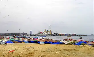 View of Kollam Port from Tangasseri harbour
