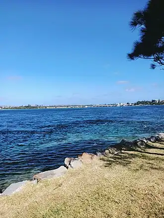 Lake Macquarie seen from Swansea