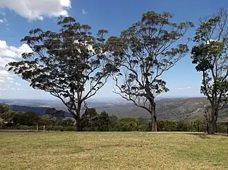 View southeastwards from Mount Kynoch lookout, 2014