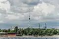 Saint Petersburg TV tower as observed from the Dvortsovaya Embankment