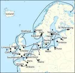 Map of northern Europe