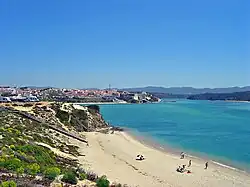 The Mira River flows into sea at Vila Nova de Milfontes