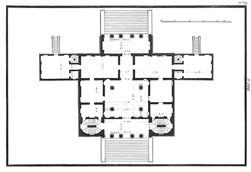Ground plan by Bertotti Scamozzi, 1781