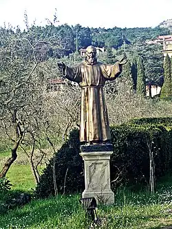 Sculpture of Pio of Pietrelcina,Villa di Galceto Province of Prato, Italy