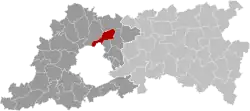 Location of Vilvoorde in Flemish Brabant