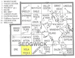 Location within Sedgwick County