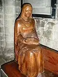 Close up of the Virgin Mary, "The Annunciation", in Winchester Cathedral