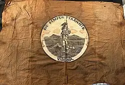 A surviving Virginia state flag with the 1904 state seal