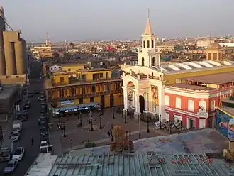 Vista aérea de la Iglesia Matriz del Callao