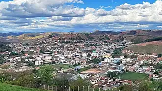 Partial view of Bom Jesus do Galho seen from of the hill of the Cristo da Paz