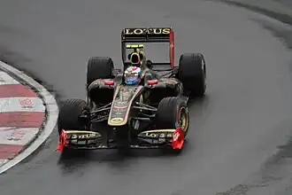 Black Formula One-style open-wheel car