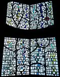Stained glass in Montjuïc Center (1981), color glass and concrete, 4.46 x 5.15 m, Girona.
