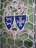 Stained glass in the Chateau of Clavières