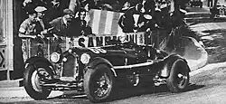 Vittorio Belmondo in an Alfa Romeo 8C, at the Varese circuit in 1935
