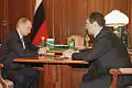 With Vladimir Putin from NTV affair (April 16, 2001)
