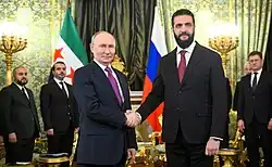 Putin with Syrian president Ahmed al-Sharaa, 28 January 2025