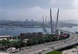 Bridge over the Golden Horn spanning the Zolotoy Rog.