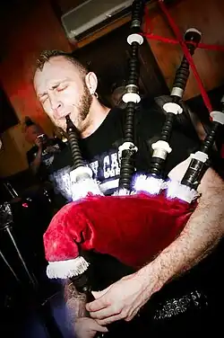 Band founder and bagpiper Vojta Kalina, 2011