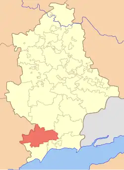 Location of Nikolske Raion