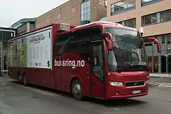 Image 1582009 Volvo 9700HD NG bruck coach from Bussring. In service for Riksteatret, outside their headquarters in Nydalen, Oslo. (from Bruck (vehicle))
