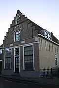 Home with stepped gable