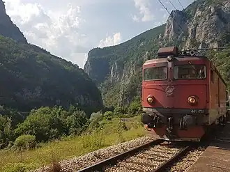 A ŽS 461 at Vrbnica on the border of Serbia and Montenegro, July 2018.