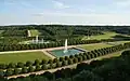 Recreated view from the "Parasol", circa 1700