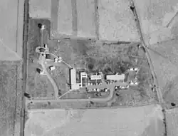 overhead photograph of W-83 Control area in 1973