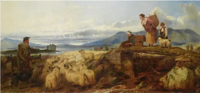 West Highlands with Dunstaffnage Castle by Richard Ansdell