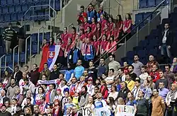 Slovakia national team supporters at 2017 World Championships