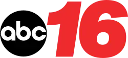 The ABC network logo next to a red italicized 16 in a sans serif.