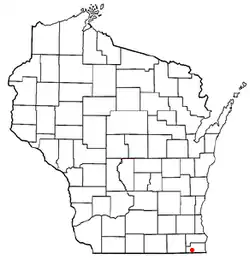 Location of Camp Lake, Wisconsin