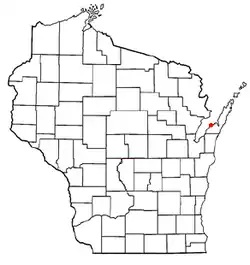 Location of Gardner, Wisconsin