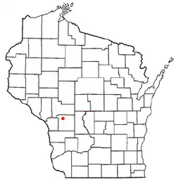 Location of Lafayette, Monroe County, Wisconsin