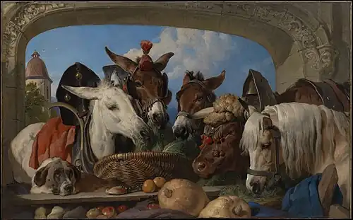 A Group of Animals, Geneva by Edwin Landseer and David Roberts