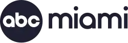 The American Broadcasting Company logo (a black circle with "abc" in the interior), with "miami" next to it, in the same typeface as "abc".