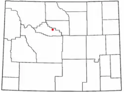 Location of Owl Creek, Wyoming